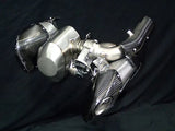Vandemon Triumph Rocket 3R & GT 2500 2019-25 Titanium Bimodal Stealth Titanium Slip-On Mufflers TRIUMROCKET3O2MUFA VA-152