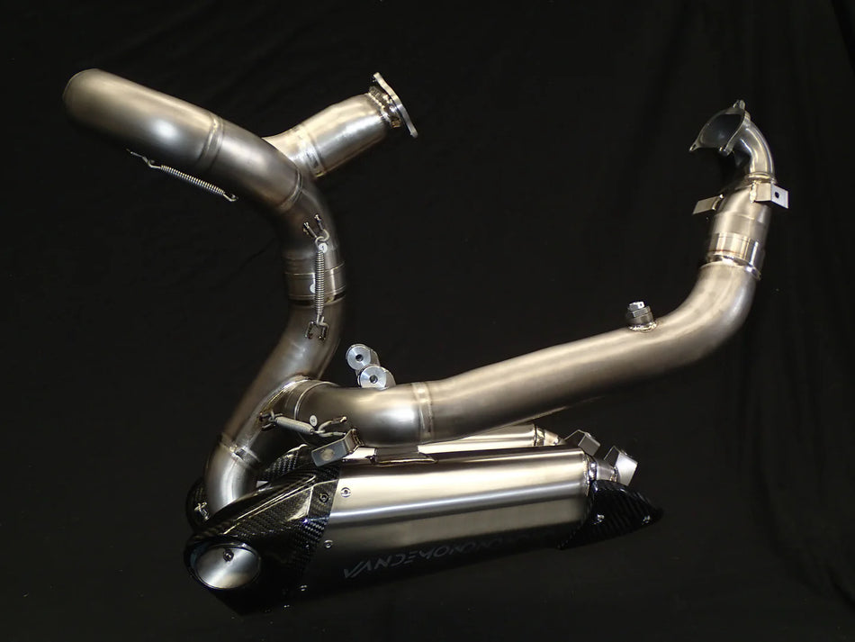 Vandemon Ducati V2 Panigale & Streetfighter Titanium Low Mount Exhaust System 2019-24 DUCV2TIEXHSBELA