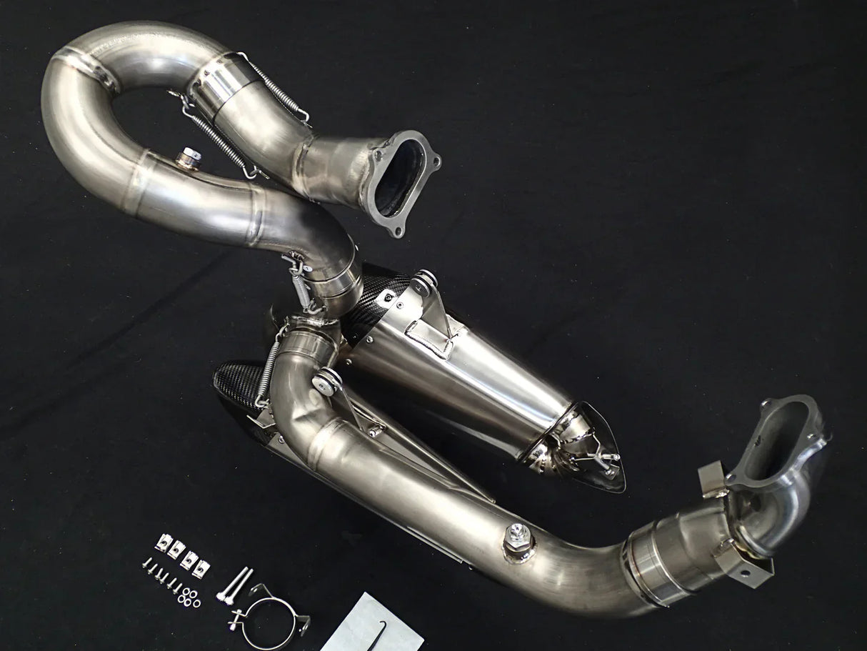 Vandemon Ducati V2 Panigale & Streetfighter Titanium Low Mount Exhaust System 2020-24 DUCV2TIEXHSBELA VA-129