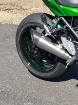 Vandemon Titanium Carbon Tip Slip-On H2 SE SX 2018-24 SKU: KAWAH2SESXH2RTIMUFC VA-145