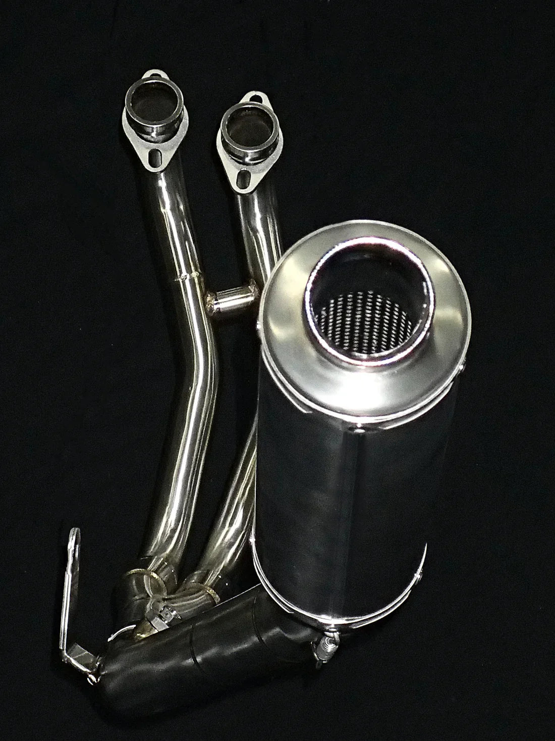 Vandemon  Yamaha YZF-R3 MT-03 YZF-R25 Vandemon Stainless Steel Headers, Titanium Muffler YAMAR300EXHSSBRA VA-83