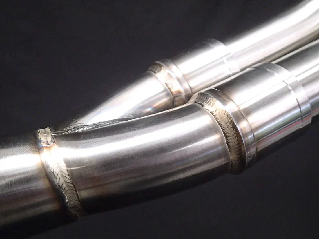 Vandemon  Yamaha YZF-R3 MT-03 YZF-R25 Vandemon Stainless Steel Headers, Titanium Muffler YAMAR300EXHSSBRA VA-83