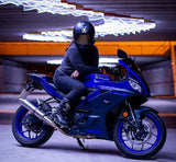 Vandemon  Yamaha YZF-R3 MT-03 YZF-R25 Vandemon Stainless Steel Headers, Titanium Muffler YAMAR300EXHSSBRA VA-83