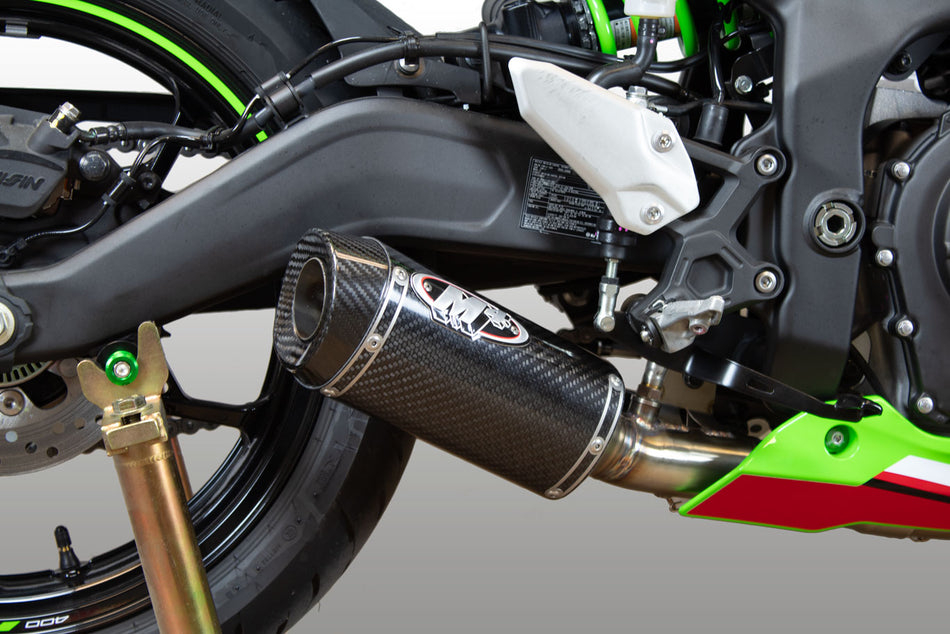 M4 full system stainless steel  with street slayer carbon fiber X96 canister 2023- 2025 Kawasaki ZX-4RR KA4434