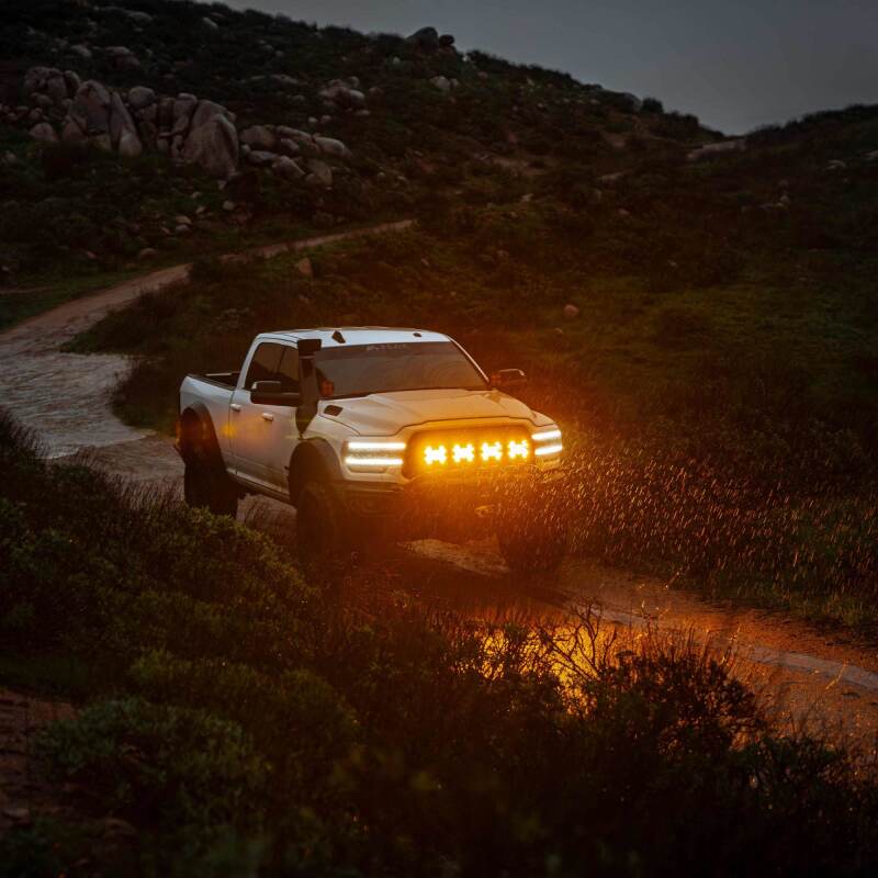 KC HiLiTES SlimLite 8in. LED Light Shield (Shield Only) - Amber 5208