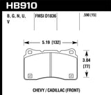Hawk 15-16 Cadillac XTS / Chevrolet Corvette HPS 5.0 Front Brake Pads KHB910B.590