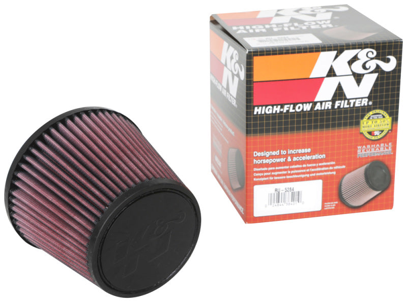 K&N Universal Clamp-On Air Filter 2.75in Flange ID x 5.875in Base OD x 4.5in Top OD x 5in Height RU-5284