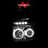 ANZO 2008-2010 Ford F-250 Projector Headlights w/ Halo Chrome (CCFL) 111167