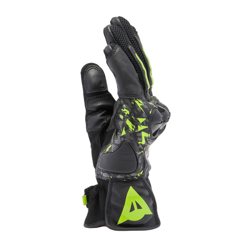 Dainese Mig 3 Unisex Leather Gloves Black/Anthracite/Yellow Fluorescent - 3XS 201815934-P18-XXXS