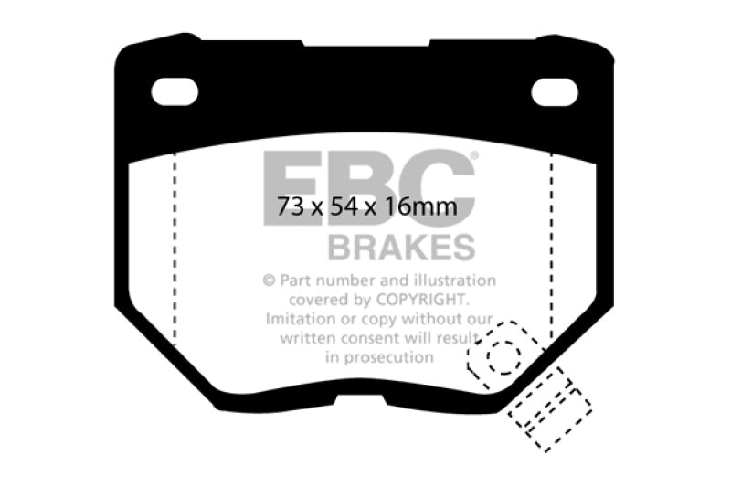 EBC 89-95 Nissan Skyline (R32) 2.6 Twin Turbo GT-R Ultimax2 Rear Brake Pads UD461