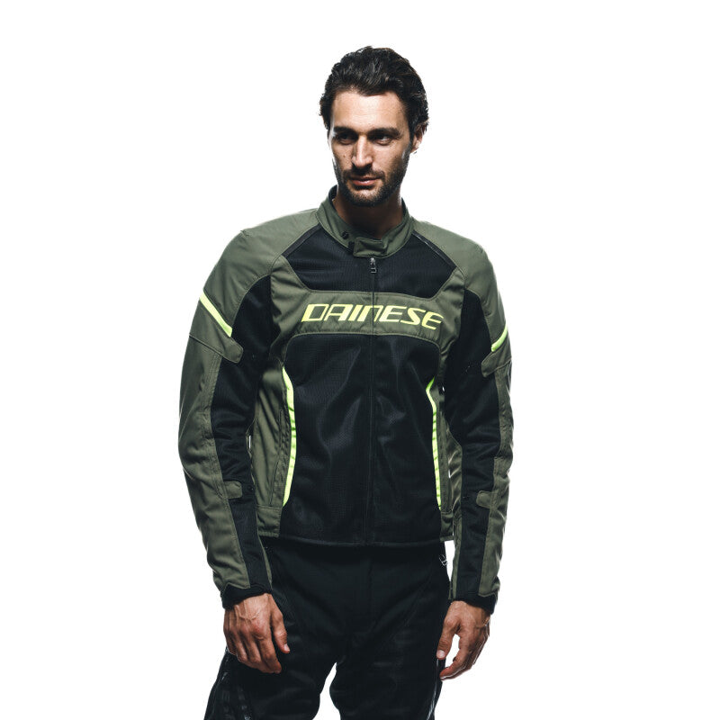 Dainese Air Frame 3 Tex Jacket Army Green/Black/Fluorescent Yellow Size - 48 2017300003-60L-48