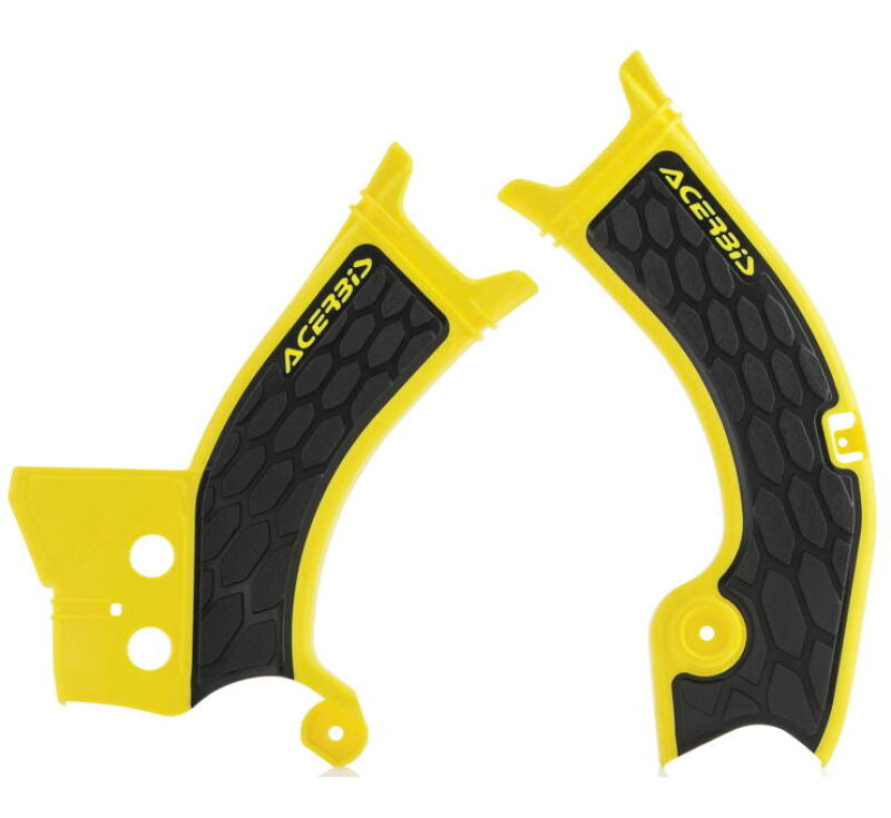 Acerbis 18-24 Suzuki RMZ250/ RMZ450 Frame Guard X Grip - Yellow/Black 2686601017