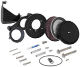 K&N 17-18 Harley Davidson Road Glide Hammer Black Street Metal Intake System RK-3954B