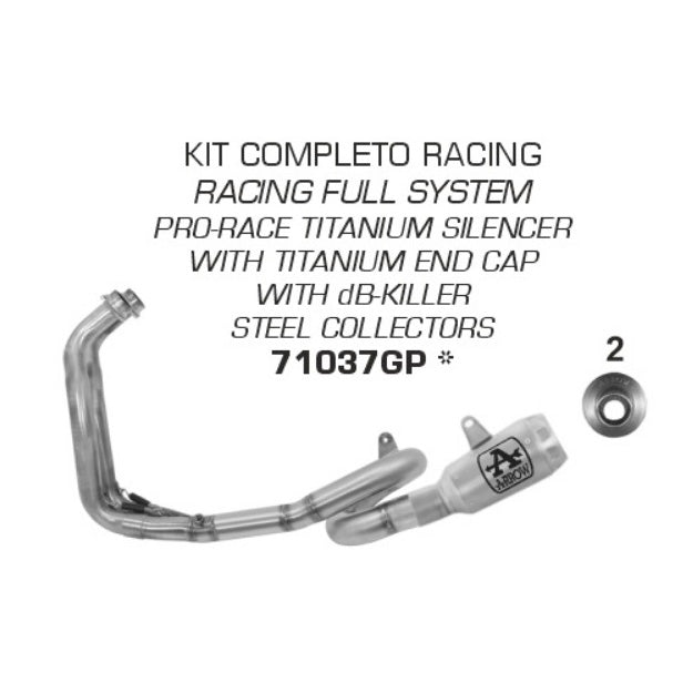 71037GP  Arrow Pro-Race Full System Exhaust for Yamaha MT-07 2021-2024