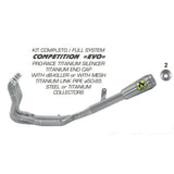 IN STOCK 71206CP Arrow S1000RR 20-25/M1000RR 23-24 Competition Evo Full Exhaust Titanium with STEEL headers