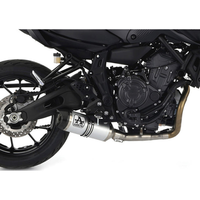 Silenciador Arrow Yamaha Mt-07 '21 Homologado De Aluminio Con Fondo De Carbono 71930ak