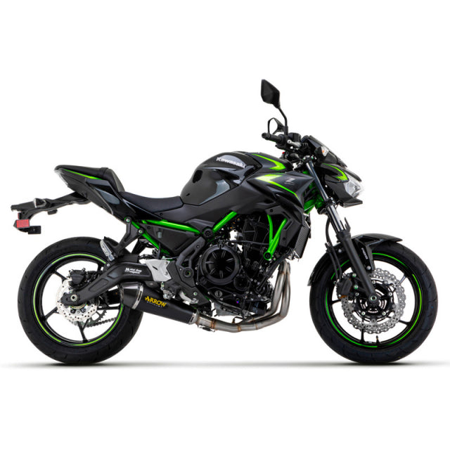 Sistema Completo Arrow Kawasaki Z650 '21 Homologado Con Colector De Acero Inox Y Silenciador X-Kone Nichrom Oscuro 71937xknw