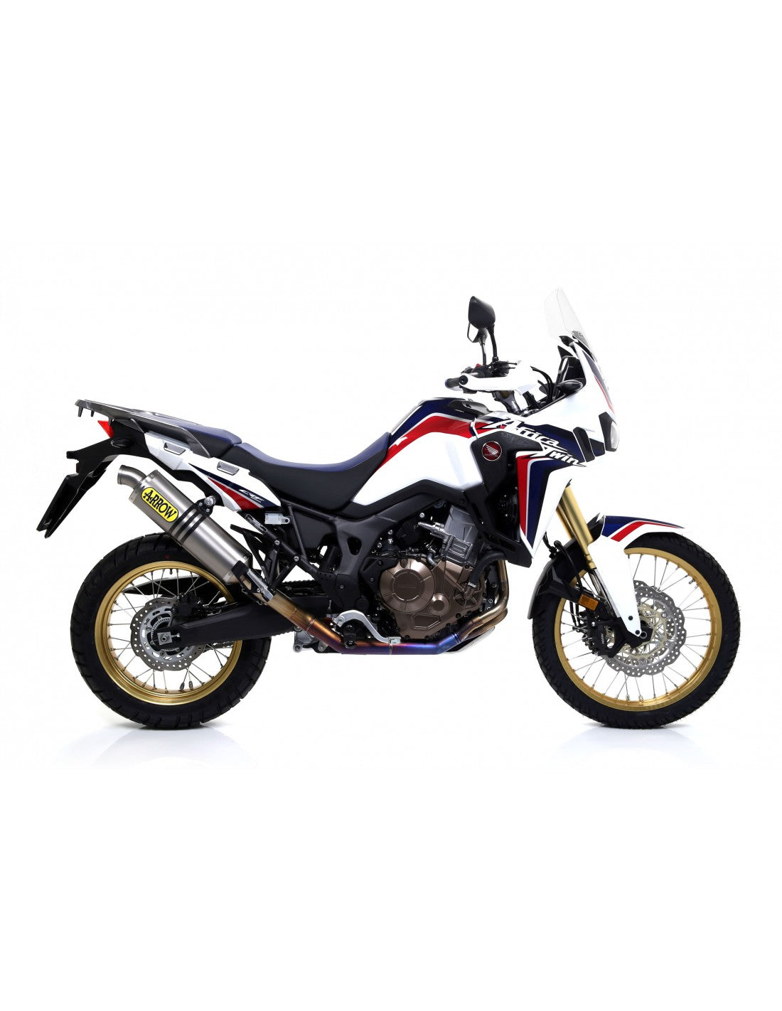 Arrow Honda Crf 1000l Africa Twin '16-17 Homol. Maxi Race-Tech Titan-Schalldämpfer für Original- und Sammler 72129pd 72621po