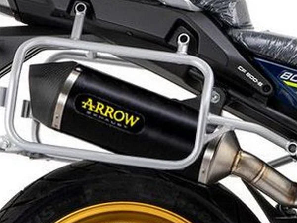 Arrow Cf Moto 800mt 800 MT Sport / Touring ’23/24  Homologated Aluminum Dark Race Tech Silencer With Welded Link Pipe 71943akn