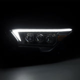 AlphaRex 2023+ Toyota Tacoma NOVA-Series LED Proj Headlights Black w/Actv Light & Seq. Sig + DRL
