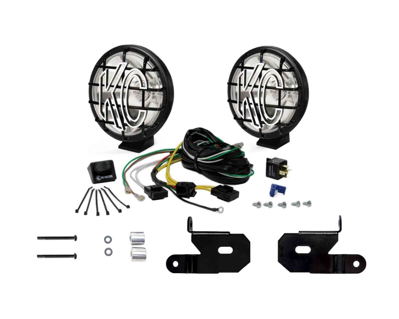 KC HiLiTES 18-23 Jeep JL/JT/4xe 6in Apollo Pro Halogen 2-Light Sys Pillar Mount (100W Spot Beam) 97113