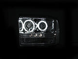 ANZO 2005-2007 Ford Excursion Projector Headlights w/ Halo Chrome w/ LED Strip (CCFL) 1pc 111118