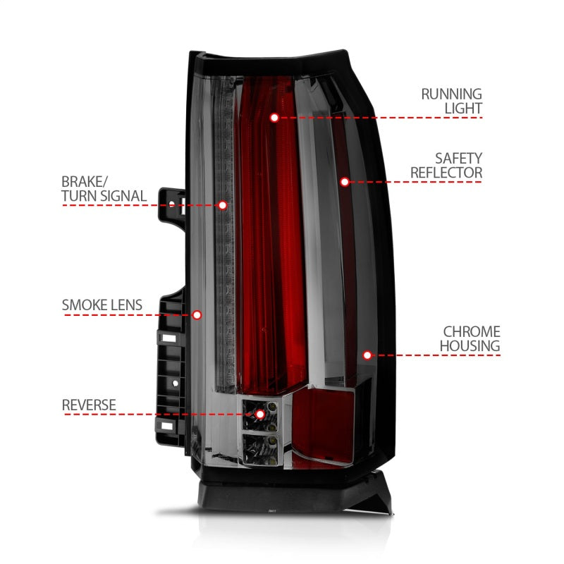ANZO 2015-2017 Chevrolet Suburban/Tahoe LED Taillights Smoke 311279