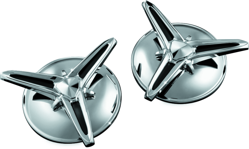 Kuryakyn Knock-Off Center Caps For Trikes Chrome 1243