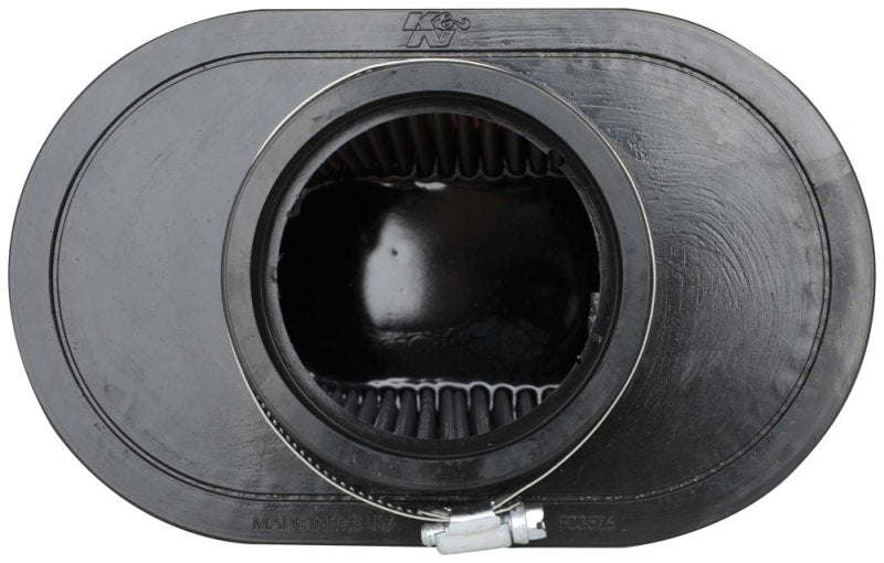 K&N Universal Clamp-On Air Filter 3.5in Flg ID x 8.5x5.25in B OD x 6.25x4in T OD x 5.5in H RU-5040