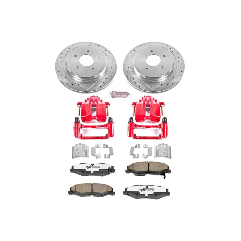 Power Stop 04-09 Cadillac XLR Rear Z26 Street Warrior Brake Kit w/Calipers KC1563-26