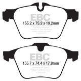 EBC 13+ Jaguar F-Type (Cast Iron Rotors Only) 3.0 Supercharged (340) Yellowstuff Front Brake Pads DP42189R