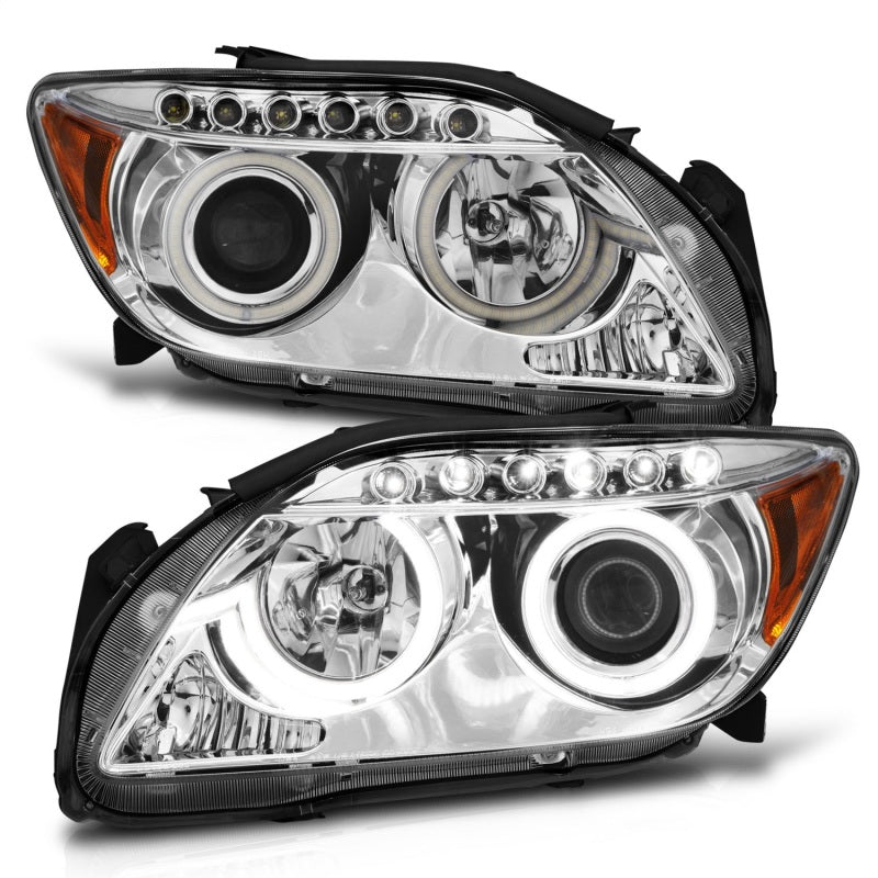 ANZO 2005-2010 Scion Tc Projector Headlights w/ Halo Chrome (CCFL) 121120
