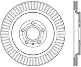 StopTech Premium High Carbon 13-14 Ford Mustang/Shelby GT500 Left Rear Disc Slotted Brake Rotor 126.61105SL