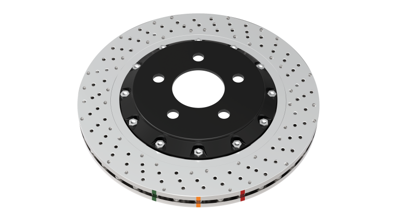 DBA 5000 Series Drilled and Dimpled Rear Replacement Rotor 09-16 Nissan R35 GTR with Alcon Brake Kit