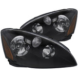 ANZO 2002-2004 Nissan Altima Crystal Headlights Black 121109