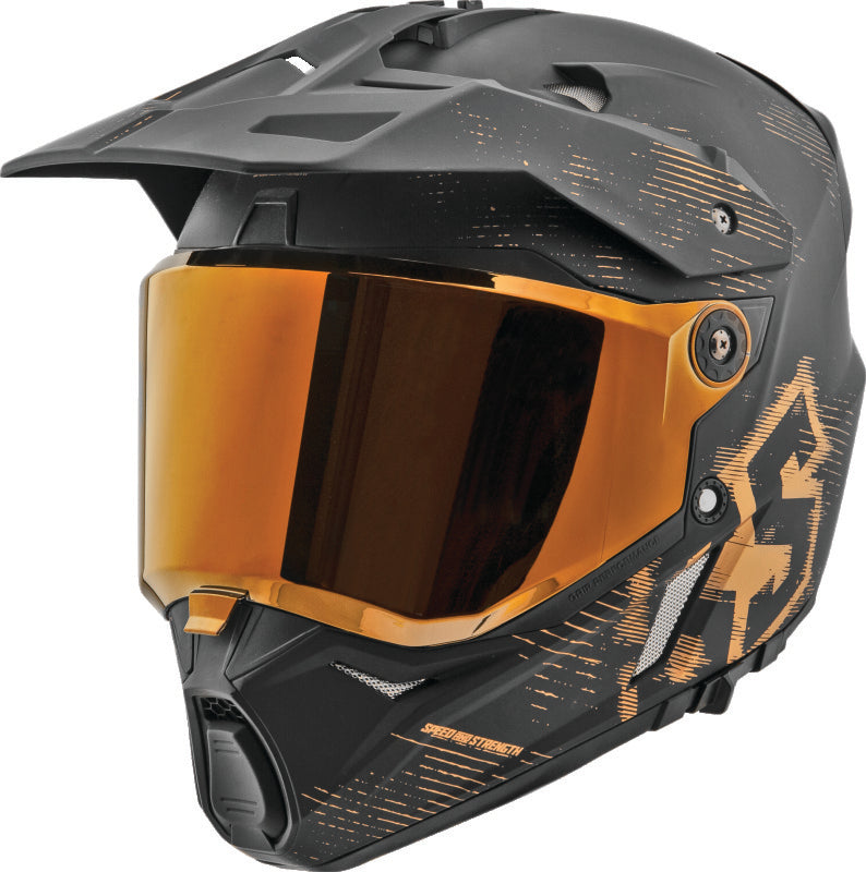 Speed and Strength SS2600 Fame and Fortune Helmet Black/Gold - Medium