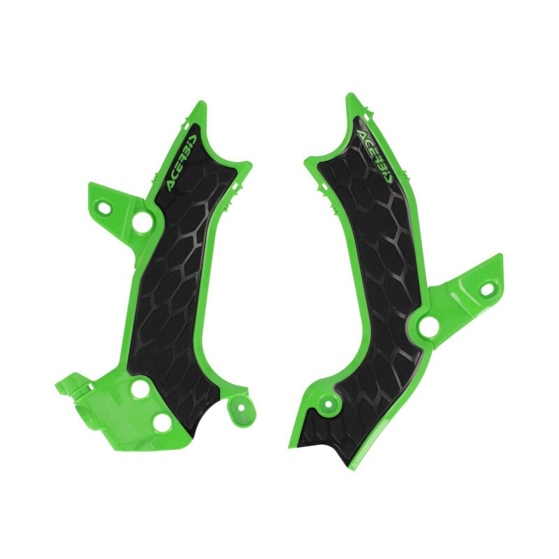 Acerbis 2024 Kawasaki KX450 Frame Guards- X-Grip - Green/Black 2983671089