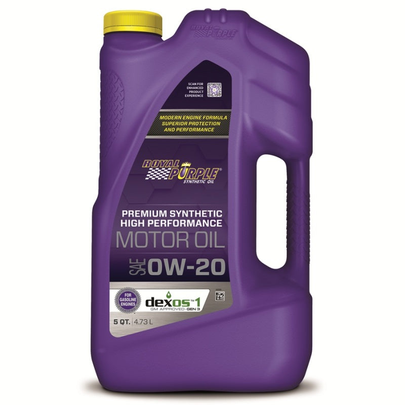 Royal Purple Premium Synthetic High Performance Multi-Grade 0W-20 Motor Oil - 5 Quart 53020