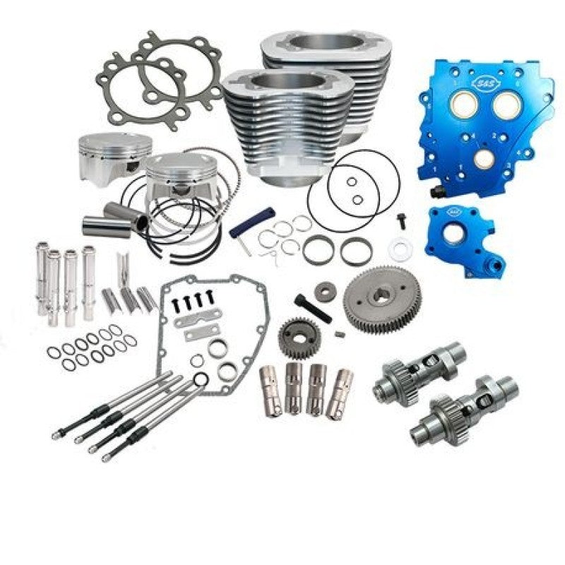 S&S Cycle 07-17 4in Bore 585GE Cam Power Pack - Silver 330-0667