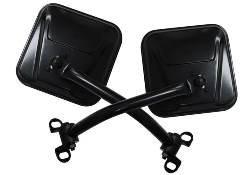 Rampage 1976-1983 Jeep CJ5 Mirror Kit - Black