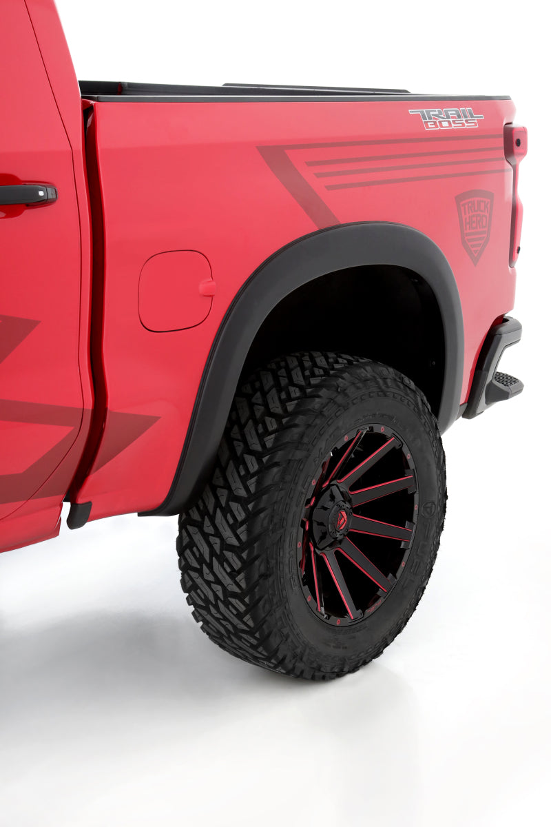 Lund 19-21 Chevy Silverado 1500 SX-Sport Smooth Elite Series Rear Fender Flares - Black (2 Pc.) SX140SB