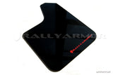 Rally Armor Universal UR Black Mud Flap w/ Metallic Black Logo - Pair MF12-UR-BLK-MBK-LRT