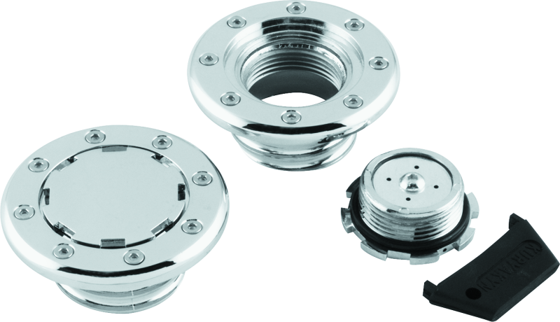 Kuryakyn Flush Mount Gas Caps Non-Vented Chrome 8310