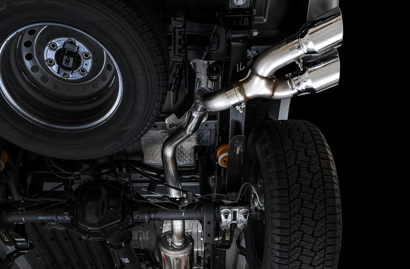 AWE Tuning 2019+ Ford Ranger 0FG Performance Exhaust System w/Chrome Silver Tips & Bash Guard 3015-22072