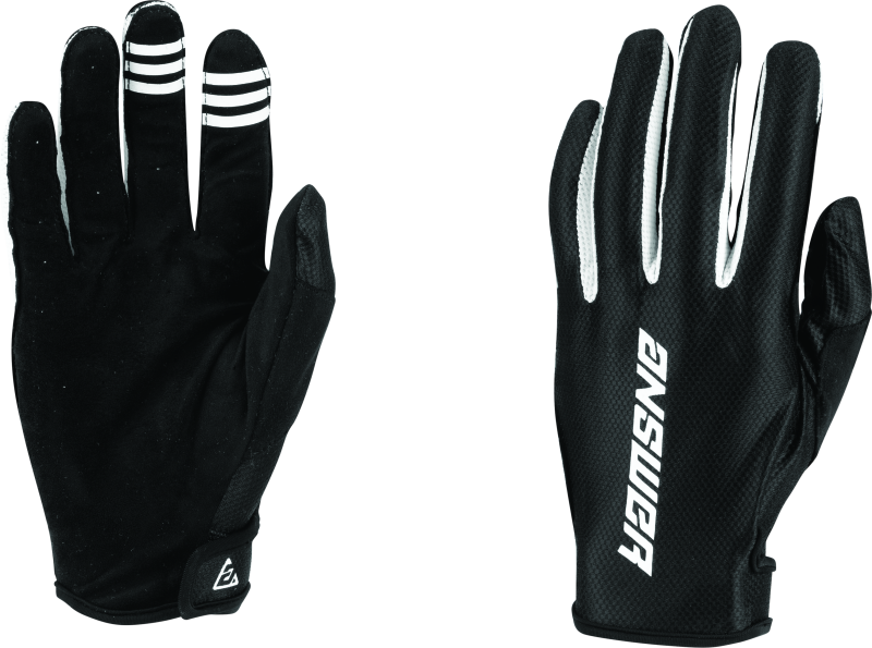 Answer Ascent Glove Black/White Youth - XL 446569