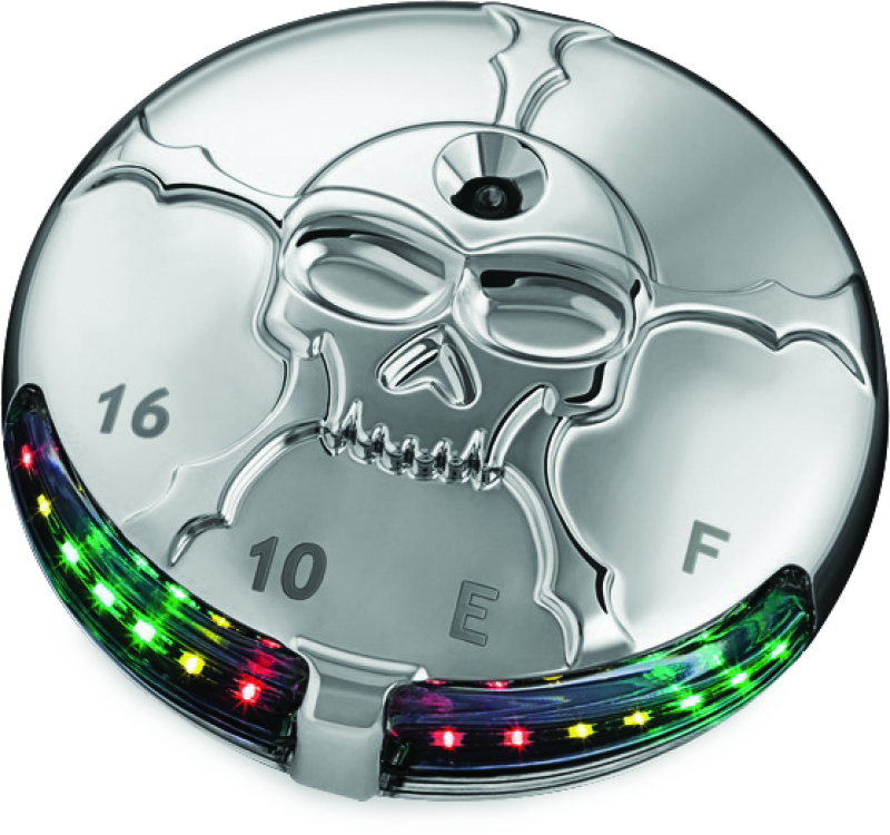 Kuryakyn Zombie Fuel & Battery Gauge Chrome 7357