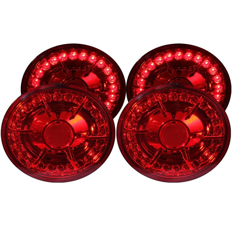 ANZO 2005-2010 Chevrolet Corvette LED Taillights Red 4pc 321168