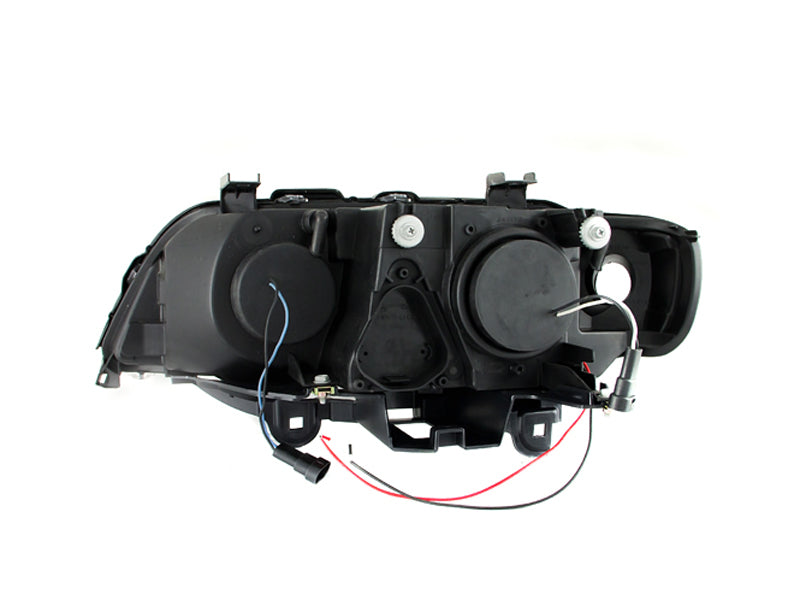 ANZO 2000-2003 BMW X5 Projector Headlights w/ Halo Black 121398