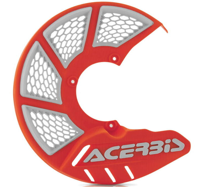 Acerbis X-Brake Disc Cover Vented - 16 Orange/White 2449495226