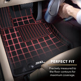 3D MAXpider 19-24 Dodge RAM 3500 Crew Cab w/ Bench Seats Kagu 1st and 2nd Row Floormat - Black